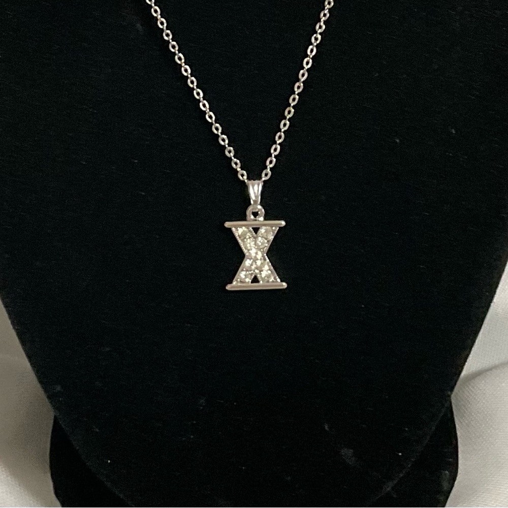 Joan Rivers Roman Numeral X Rhinestone Pendant Necklace